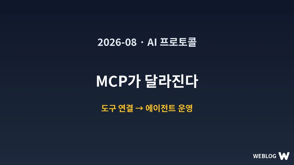 MCP가 도구 연결 표준에서 에이전트 운영 표준으로 진화한다 — 2026 로드맵이 바꾸는 것 대표 이미지